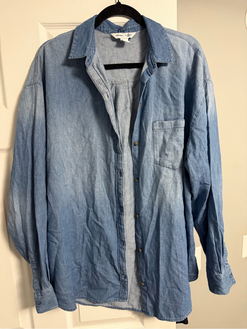 Old Navy Light Blue Denim Boyfriend Shirt